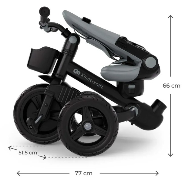 Фото - Триколісний велосипед Kinderkraft Aveo 2 Plus Grey (KRAVEO02GRY0000)